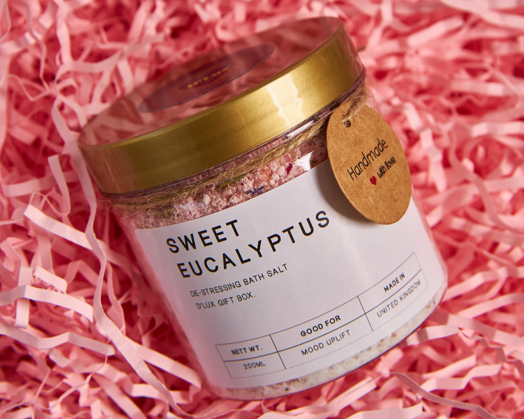 Sweet Eucalyptus Bath Salt - Scented bath salts with luxury fragrances. Leaves skin feeling superbly soft and smooth