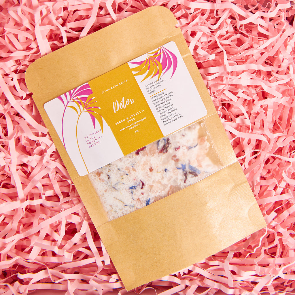 Detox Bath Salt- Scented bath salts with luxury fragrances. Leaves skin feeling superbly soft and smooth