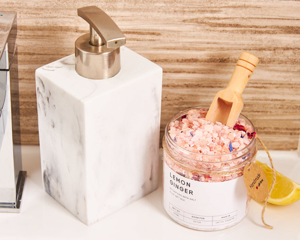 Scented bath salts with luxury fragrances. Leaves skin feeling superbly soft and smooth
